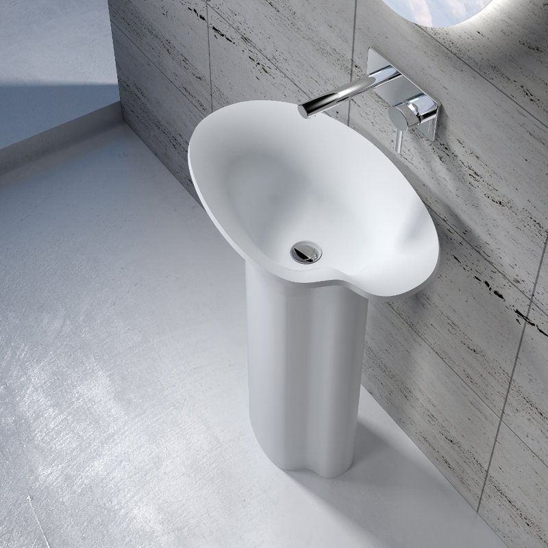 Infurniture Stone Oval Pedestal Bathroom Sink Wayfair